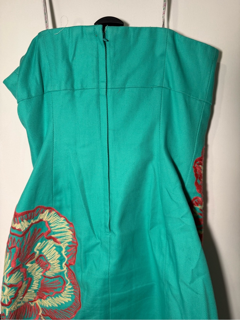 Lilly Pulitzer Turquoise and Cream Strapless Dress - Picture 3 of 3